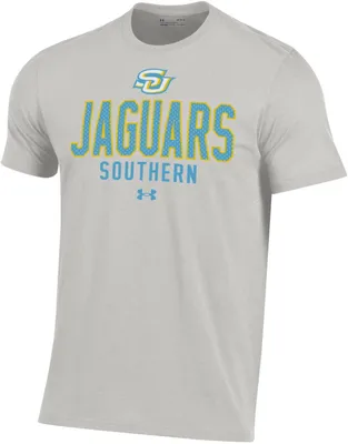 Under Armour Men's Southern University Jaguars Grey Performance Cotton T-Shirt