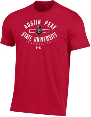 Under Armour Men's Austin Peay Governors Red Performance Cotton T-Shirt