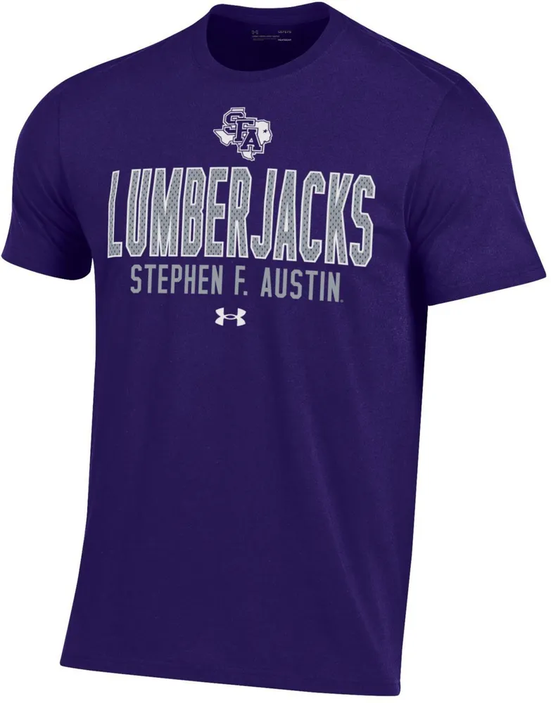 Under Armour Men's Stephen F. Austin Lumberjacks Purple Performance Cotton T-Shirt