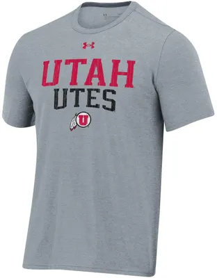 Under Armour Men's Utah Utes Grey All Day Tri-Blend T-Shirt