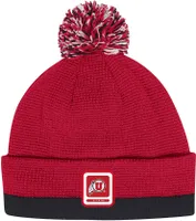 Under Armour Men's Utah Utes Crimson Pom Knit Beanie