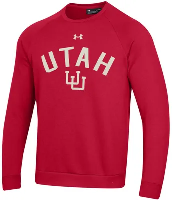 Under Armour Men's Utah Utes Crimson All Day Fleece Crew Sweatshirt