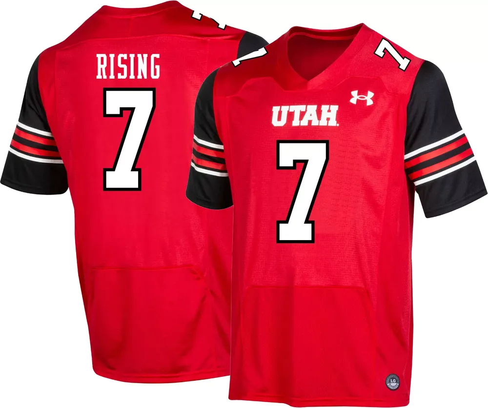 Under Armour Men's Utah Utes Cameron Rising #7 Crimson Replica Football Jersey