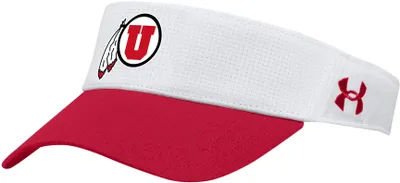 Under Armour Men's Utah Utes White Airvent Visor