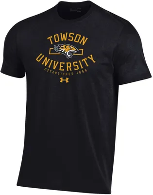 Under Armour Men's Towson Tigers Black Performance Cotton T-Shirt