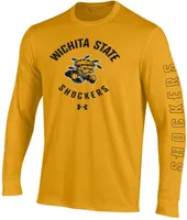 Under Armour Men's Wichita State Shockers Gold Performance Cotton Long Sleeve T-Shirt