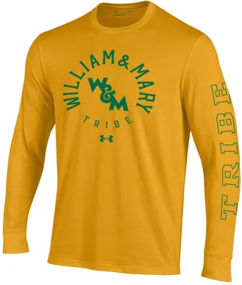 Under Armour Men's William & Mary Tribe Gold Performance Cotton Long Sleeve T-Shirt