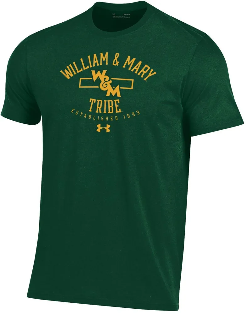 Under Armour Men's William & Mary Tribe Forest Green Performance Cotton T-Shirt