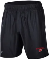 Under Armour Men's Wisconsin Badgers Black Woven Shorts