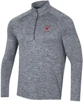 Under Armour Men's Wisconsin Badgers Grey Tech Twist 1/4 Zip Pullover Shirt