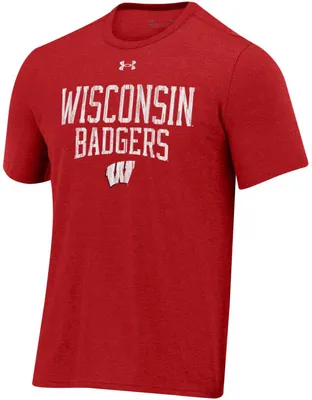 Under Armour Men's Wisconsin Badgers All Day Tri-Blend T-Shirt