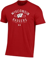 Under Armour Men's Wisconsin Badgers Red Performance Cotton T-Shirt