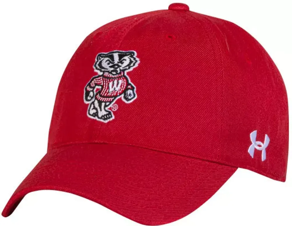 Under Armour Men's Wisconsin Badgers Red Unstructured Adjustable Hat