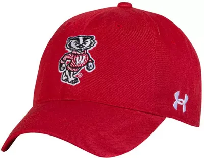 Under Armour Men's Wisconsin Badgers Red Unstructured Adjustable Hat