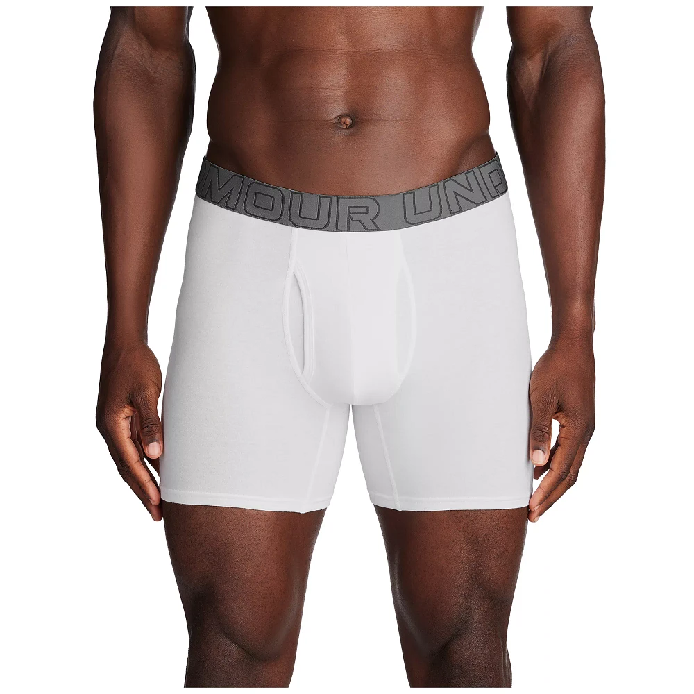 Under Armour Men's UA Performance Cotton 6” Boxer Briefs – 3 Pack