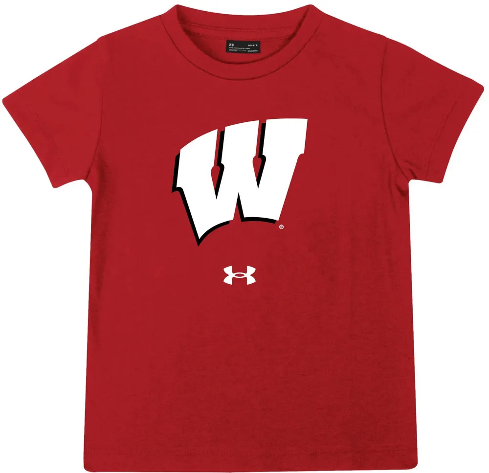 Under Armour Toddler Wisconsin Badgers Red Mascot T-Shirt