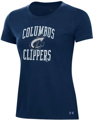 Under Armour Women's Columbus Clippers Navy Performance T-Shirt