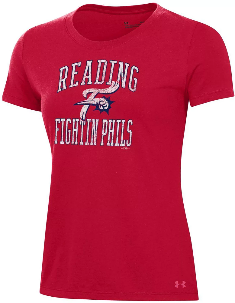 Under Armour Women's Reading Fightin Phils Red Performance T-Shirt