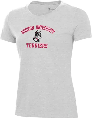 Under Armour Women's Boston Terriers Silver Heather Pennant T-Shirt