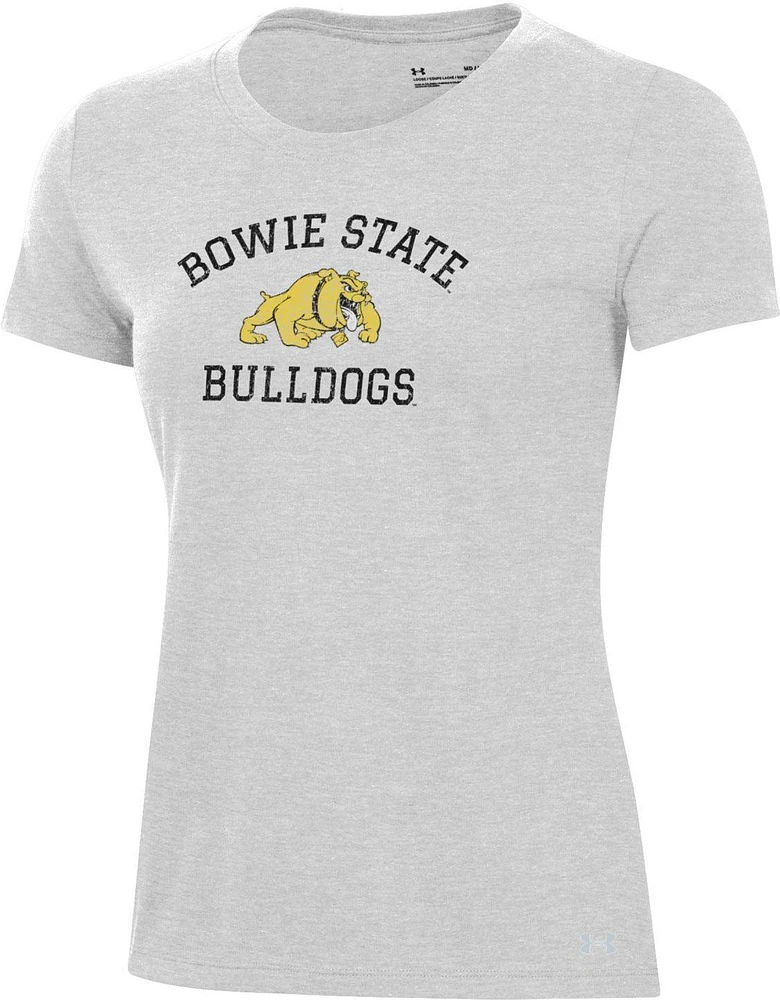 Under Armour Women's Bowie State Bulldogs Silver Heather Pennant T-Shirt