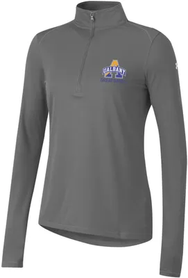 Under Armour Women's Albany Great Danes Grey Tech 1/4 Zip Pullover