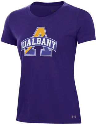 Under Armour Women's Albany Great Danes Purple Performance Cotton T-Shirt