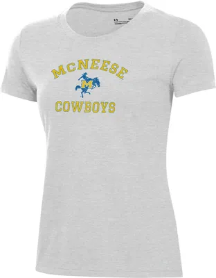 Under Armour Women's McNeese State Cowboys Silver Heather Pennant T-Shirt