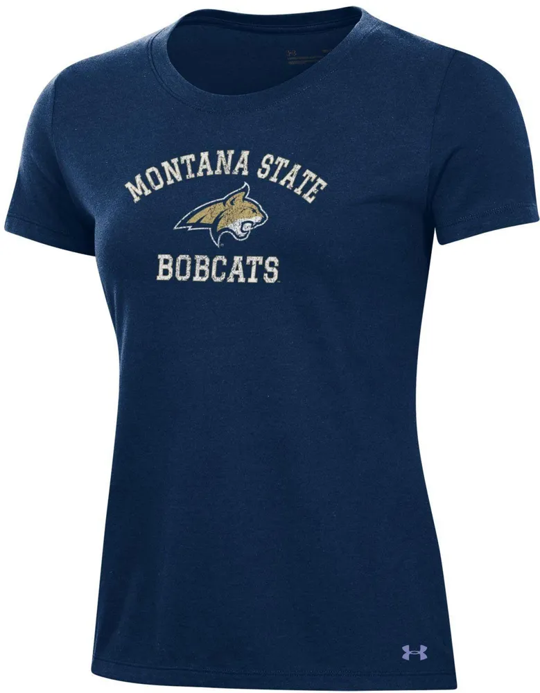 Under Armour Women's Montana State Bobcats Blue Pennant T-Shirt