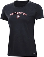 Under Armour Women's Northeastern Huskies Black Performance Cotton T-Shirt