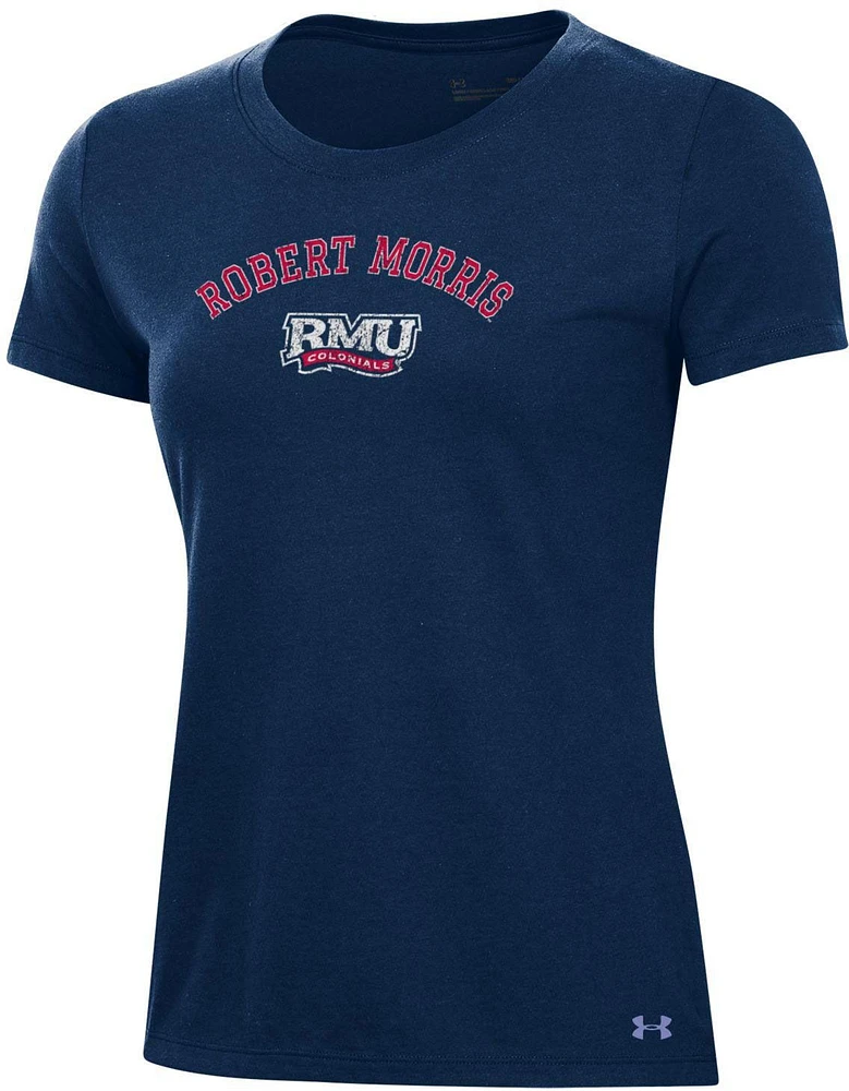 Under Armour Women's Robert Morris Colonials Navy Blue Pennant T-Shirt