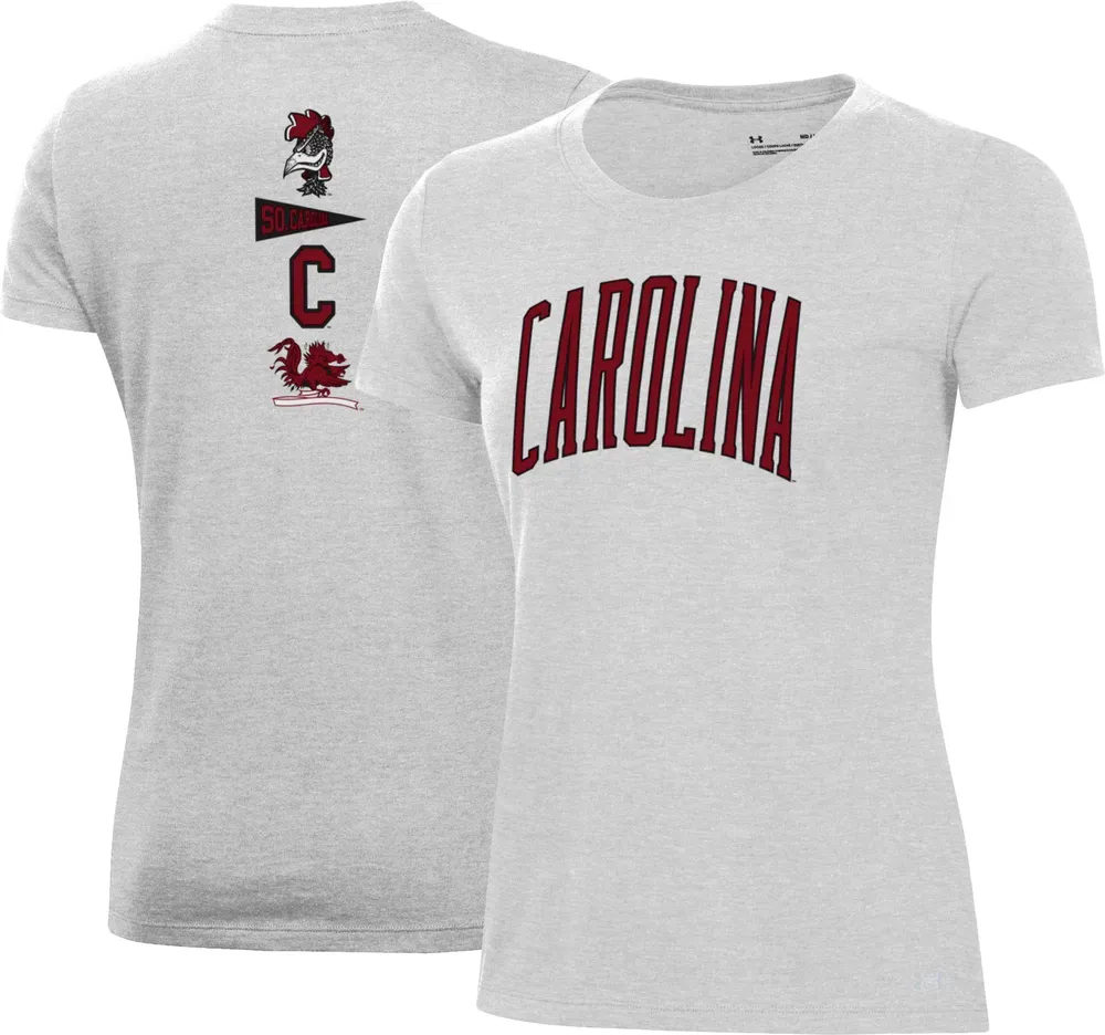 Under Armour Women's South Carolina Gamecocks Silver Heather Pennant T-Shirt