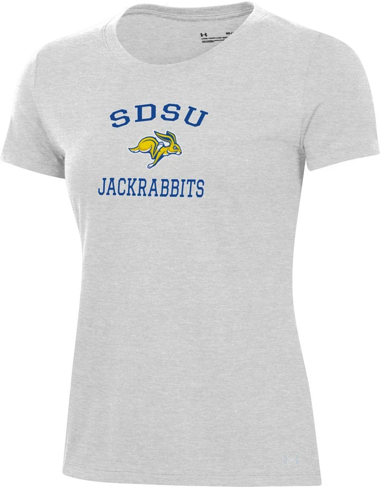 Under Armour Women's South Dakota State Jackrabbits Silver Heather Pennant T-Shirt