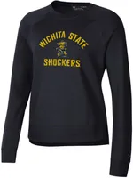 Under Armour Women's Wichita State Shockers Black All Day Arched Logo Crew Pullover Sweatshirt