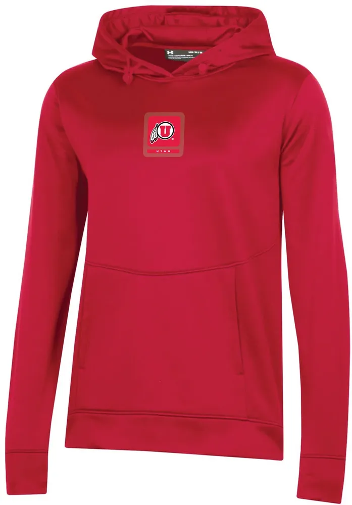 Under Armour Women's Utah Utes Red Fleece Sideline Hoodie