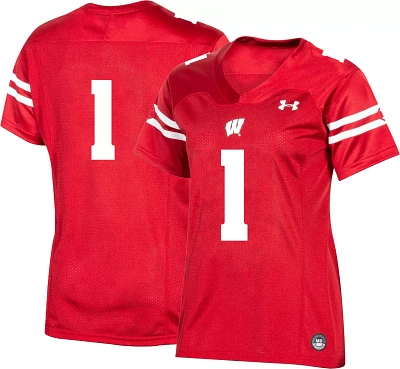 Under Armour Women's Wisconsin Badgers Red Replica Football Jersey