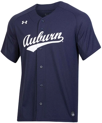 Under Armour Youth Auburn Tigers Blue Replica Baseball Jersey