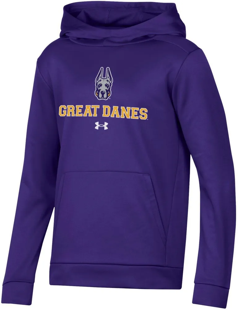 Under Armour Youth Albany Great Danes Purple Fleece Pullover Hoodie