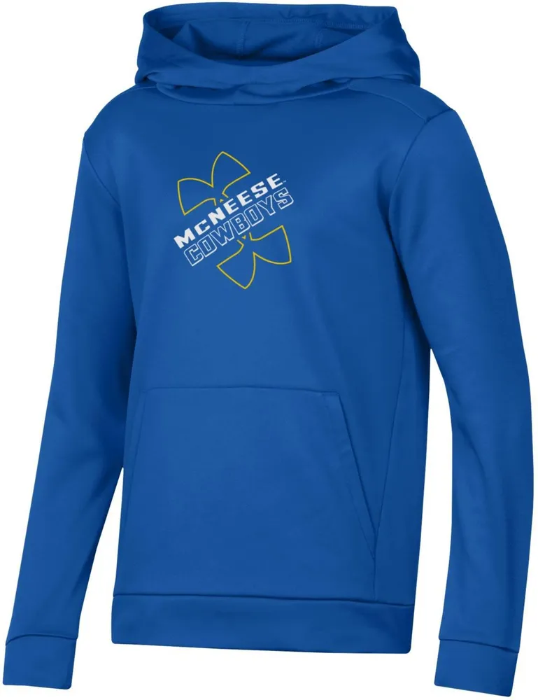 Under Armour Youth McNeese State Cowboys Royal Blue Fleece Pullover Hoodie