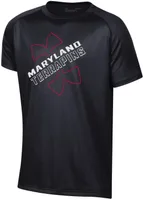 Under Armour Youth Maryland Terrapins Black Logo Lockup Tech Performance T-Shirt