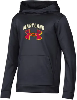 Under Armour Youth Maryland Terrapins Black Fleece Pullover Hoodie