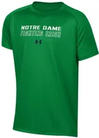 Under Armour Youth Notre Dame Fighting Irish Green Logo Lockup Tech Performance T-Shirt