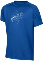 Under Armour Youth Seton Hall Pirates Blue Logo Lockup Tech Performance T-Shirt