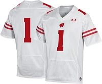 Under Armour Youth Wisconsin Badgers #1 White Replica Football Jersey