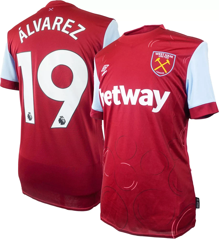 Umbro Adult West Ham United Edson Alvarez #19 Home Replica Jersey