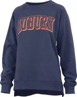 Pressbox Women's Auburn Tigers Blue Michelin Twisted Crew Pullover Sweatshirt