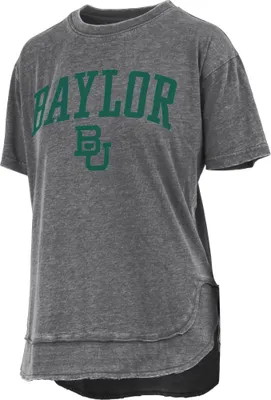 Pressbox Women's Baylor Bears Black Vintage Poncho T-Shirt