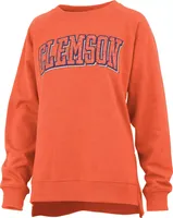 Pressbox Women's Clemson Tigers Orange Michelin Twisted Crew Pullover Sweatshirt