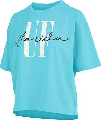 Pressbox Women's Florida Gators Mint Oversized Motley Crewneck T-Shirt