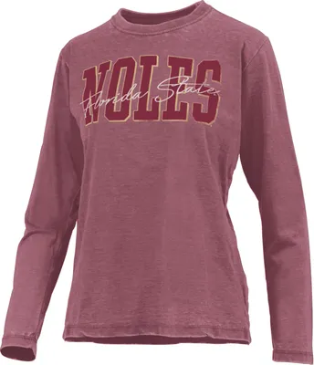 Pressbox Women's Florida State Seminoles Garnet Vintage Long Sleeve T-Shirt