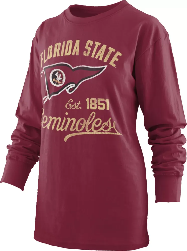 Pressbox Women's Florida State Seminoles Garnet Old Standard Long Sleeve T-Shirt